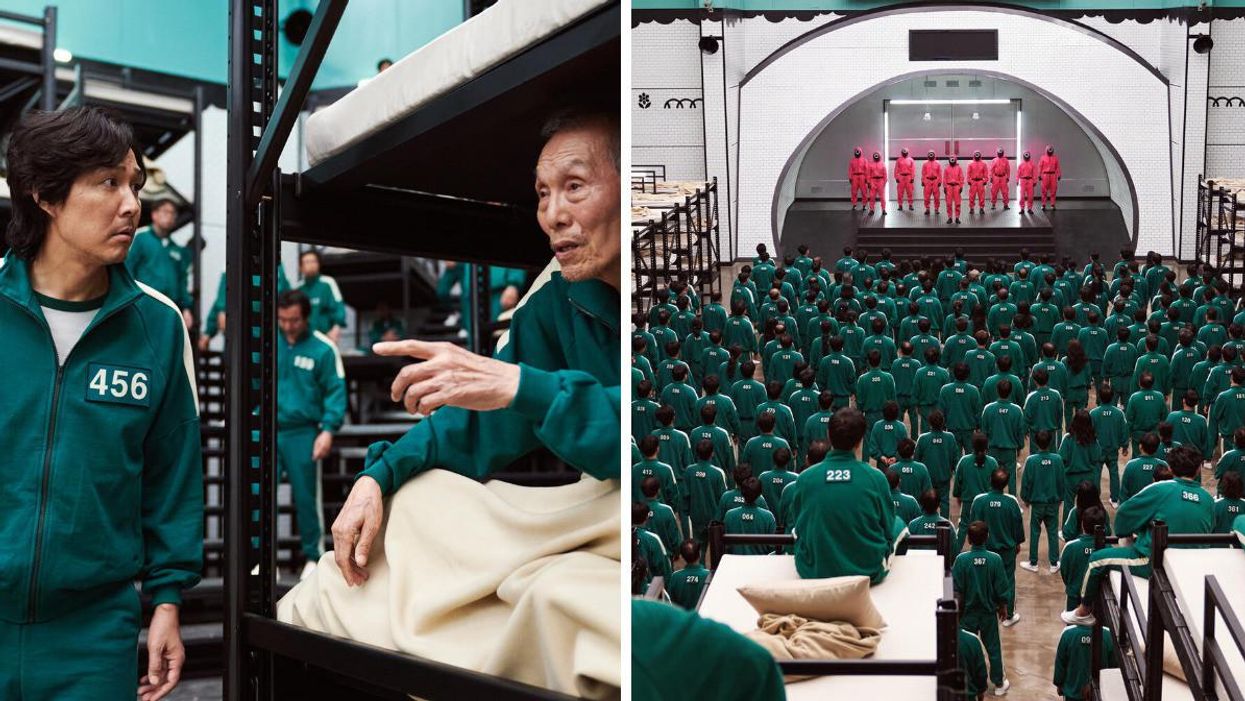 Stills from Squid Game on Netflix.