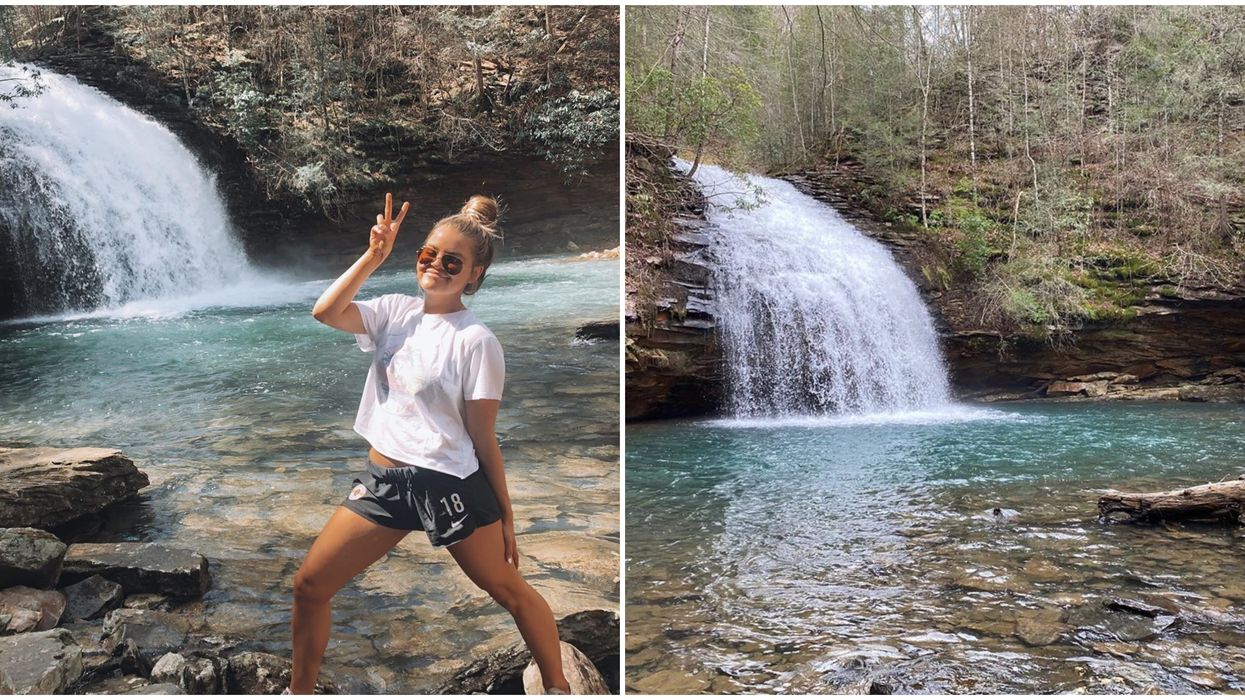 Stinging Fork Falls Waterfall Hike In Tennessee Has A Crystal Blue Swimming Hole