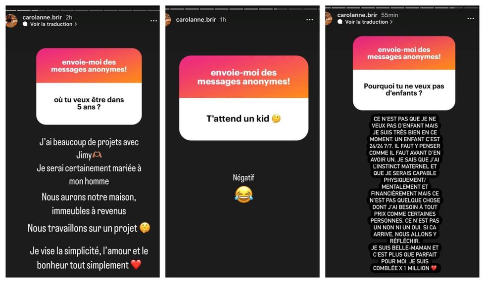 Stories de Carolanne.