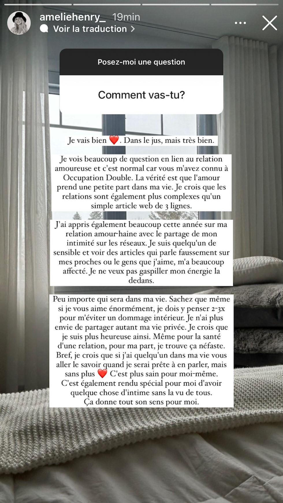 Story d'Am\u00e9lie Henry.