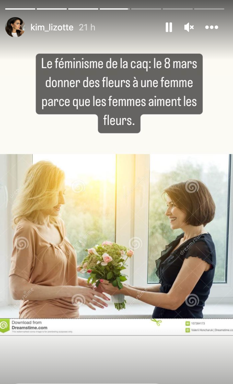 Story de Kim L\u00e9vesque-Lizotte.