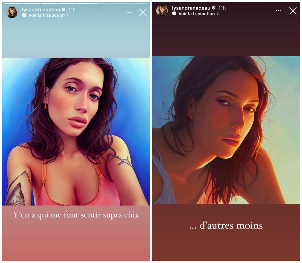 Story de Lysandre Nadeau sur Instagram.