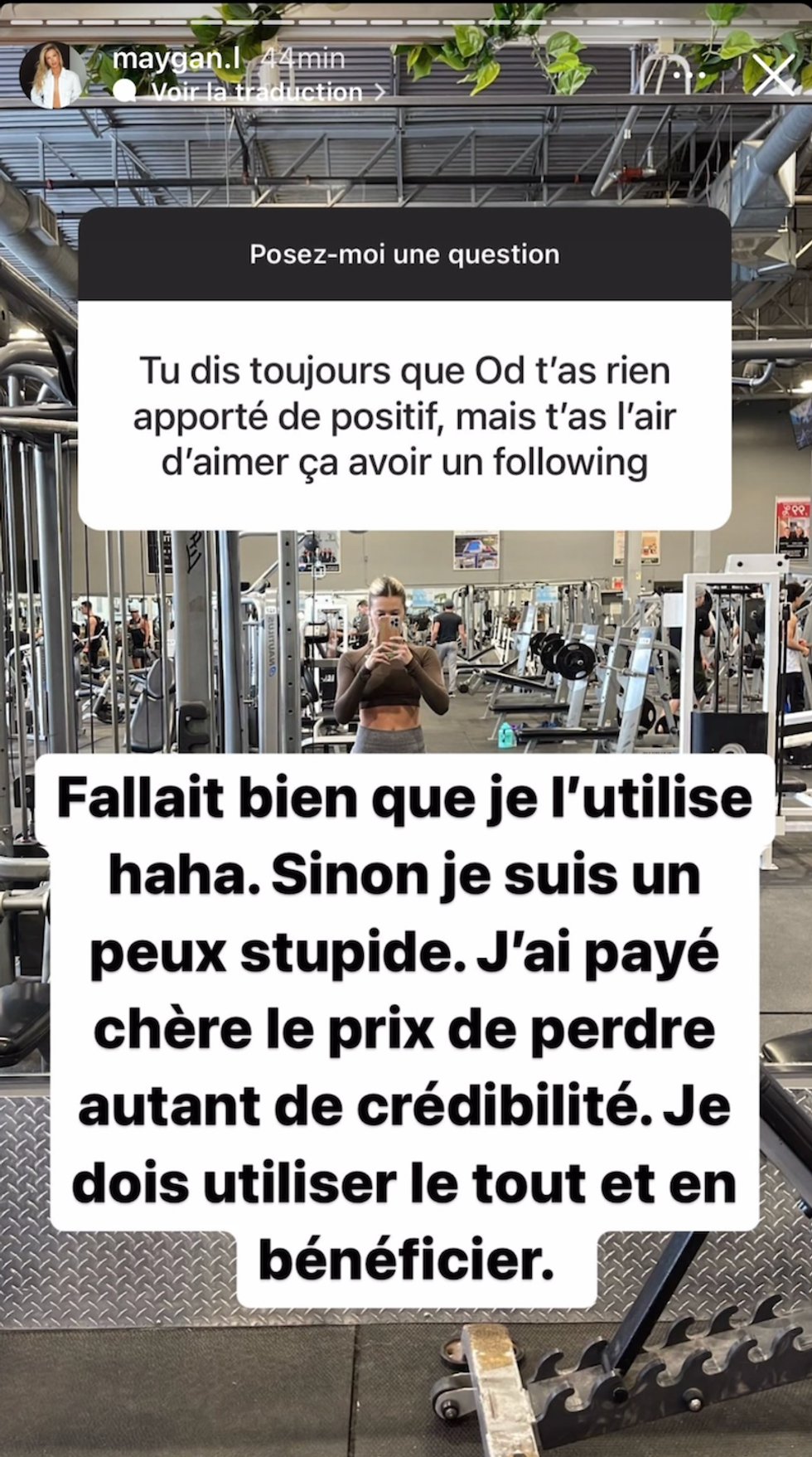 Story de M\u00e9gane OD.