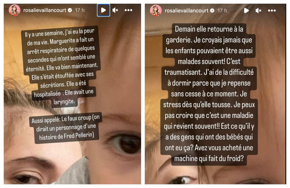 Story de Rosalie Vaillancourt.