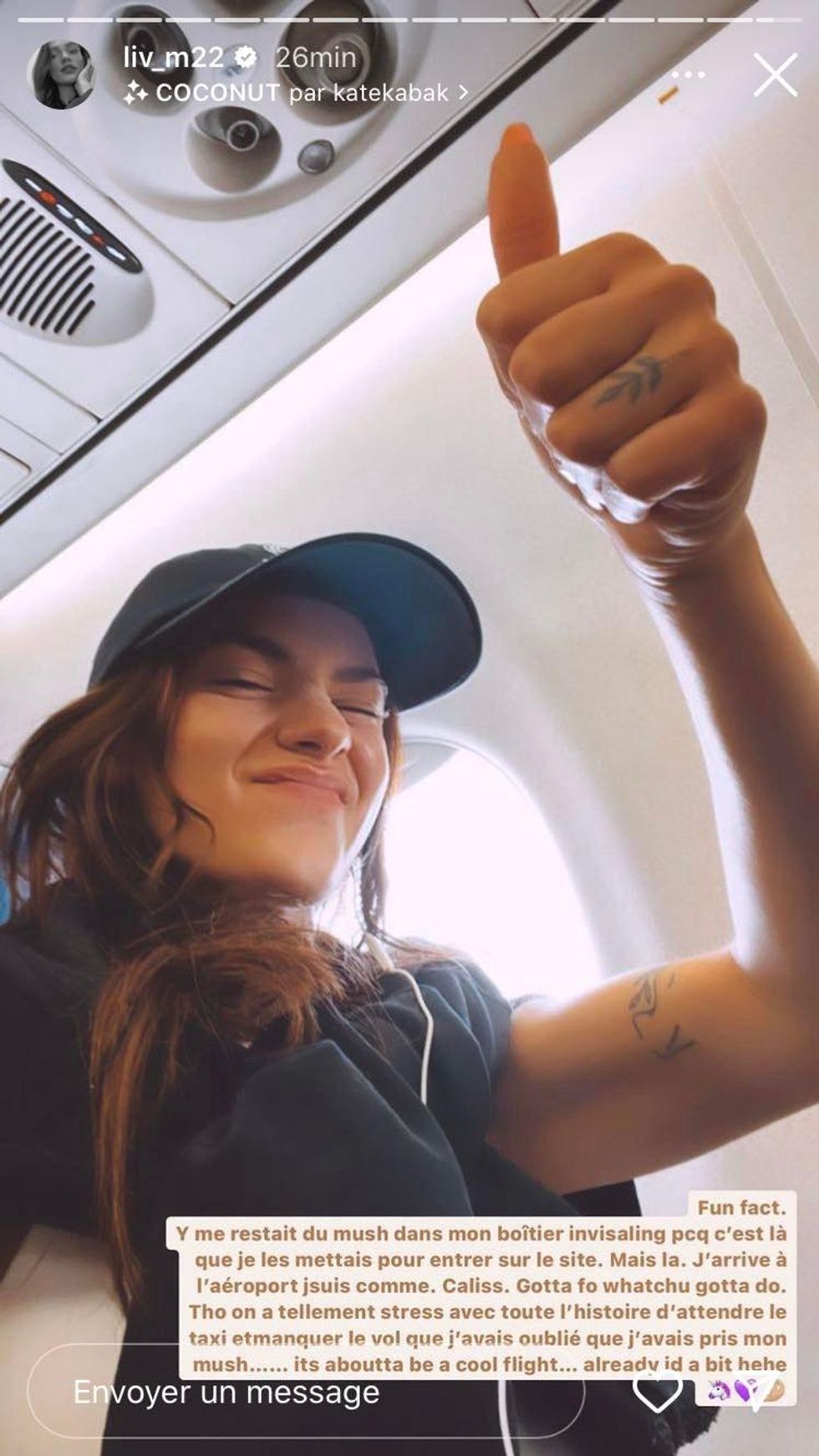 Story Instagram de Livia Martin.