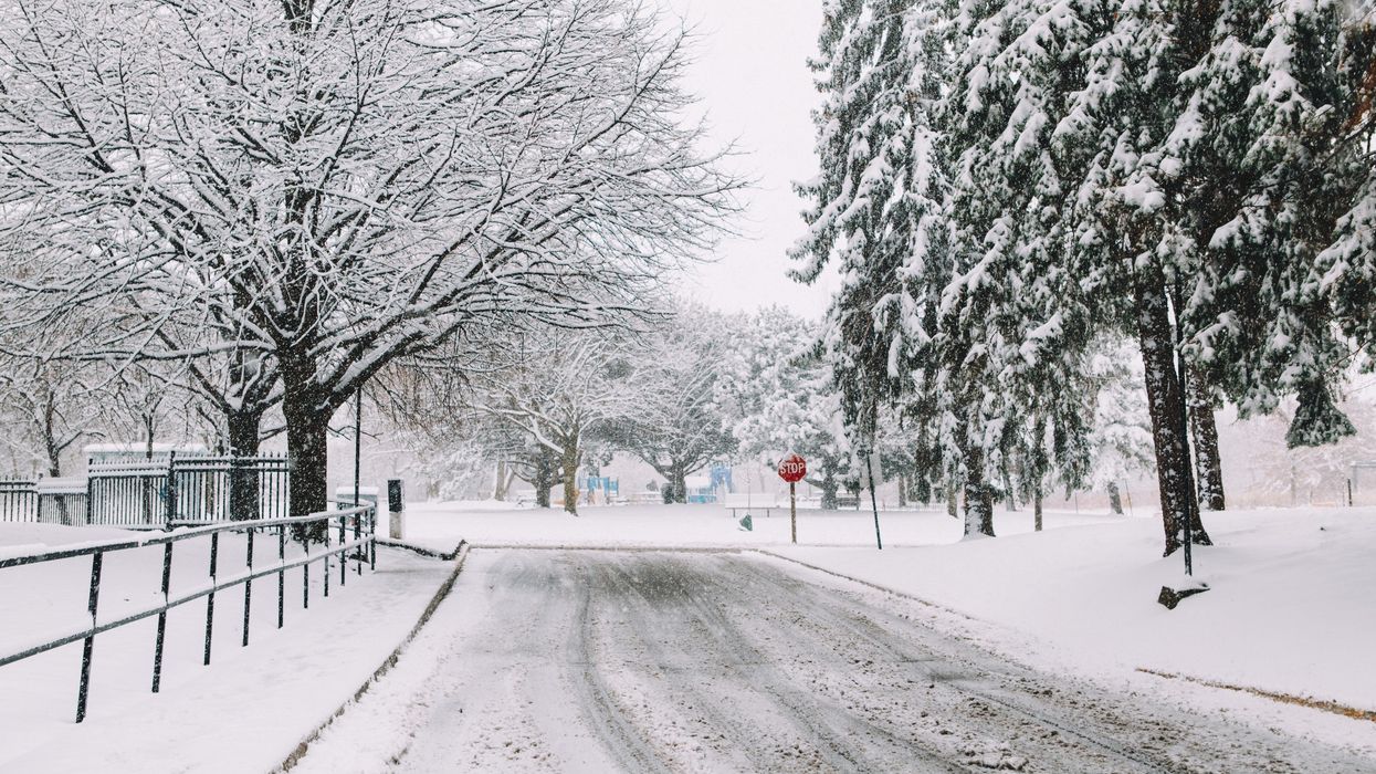 street in ontario covered in snow