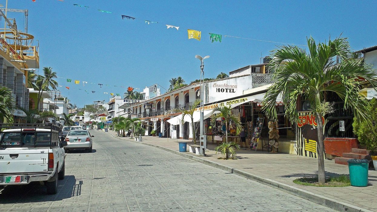 Street in Puerto Escondido, which is part of Mexico's Oaxaca state.