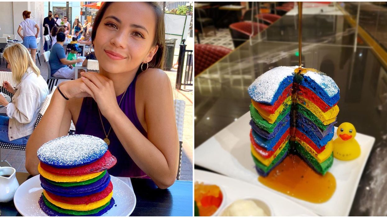 Sugar Factory Atlanta Now Has A Limited Breakfast And Brunch Menu With Rainbow Pancakes