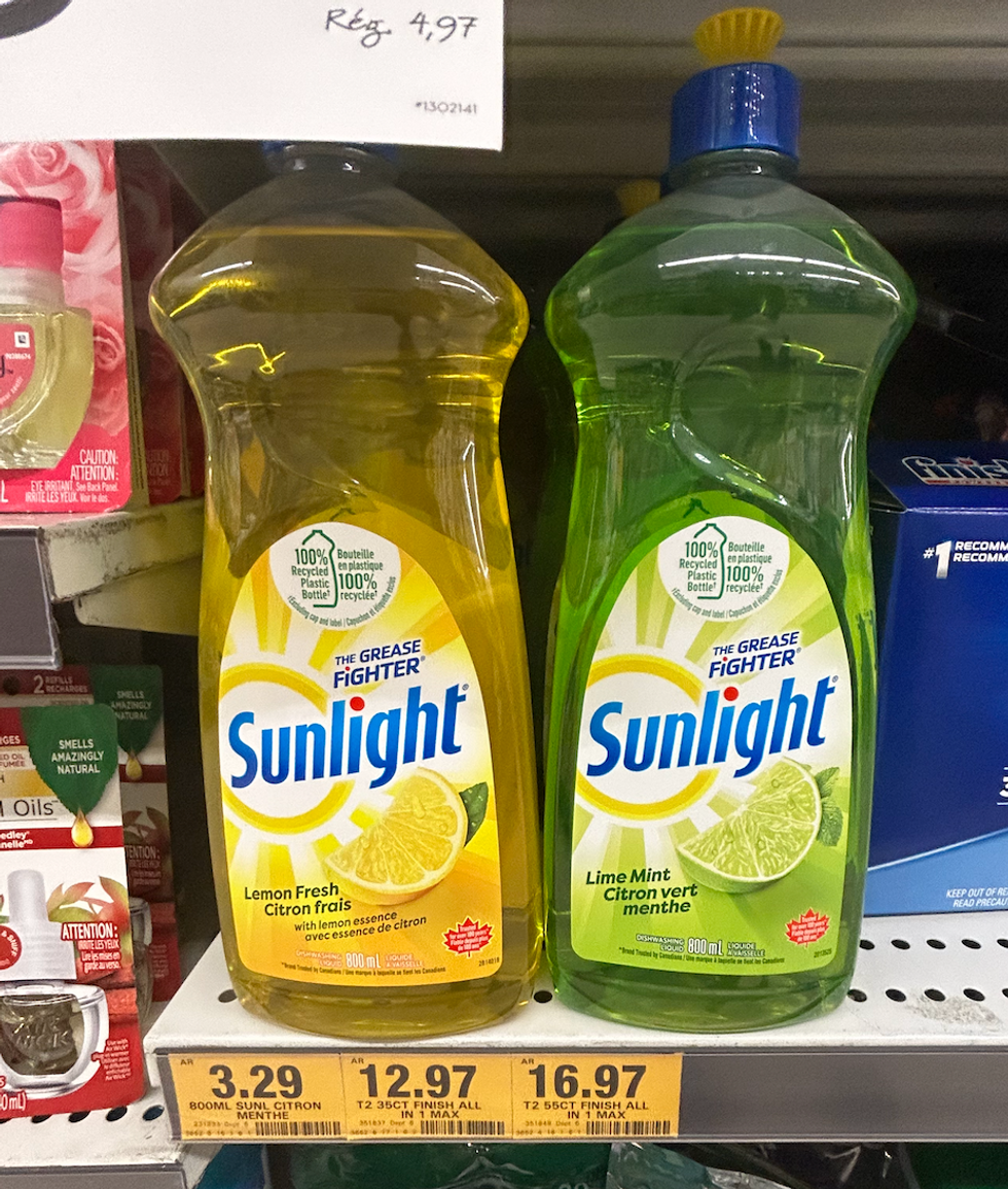 Sunlight - D\u00e9tergent \u00e0 vaisselle liquide.