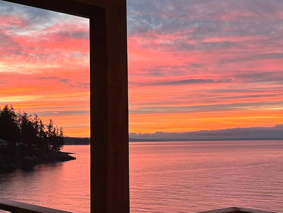 Sunset views from the suite.