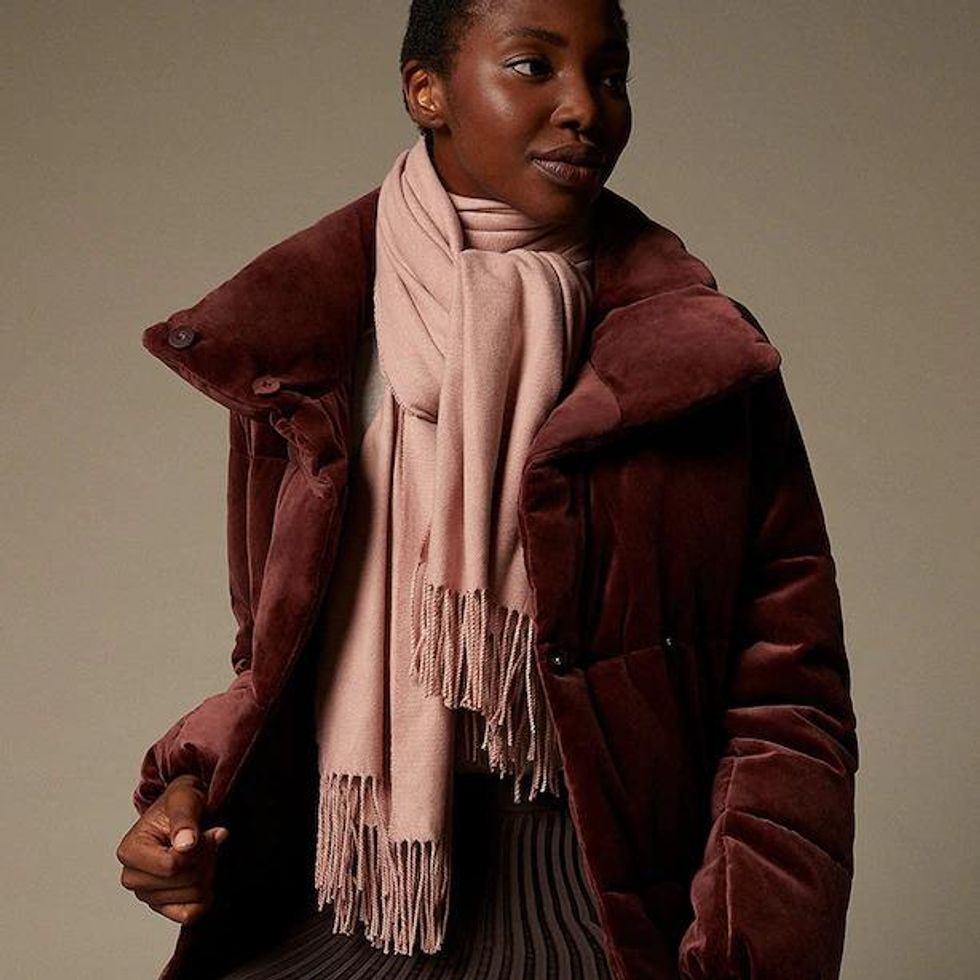 Supersoft Scarf In Solid Colour Sparkling Ros\u00e9