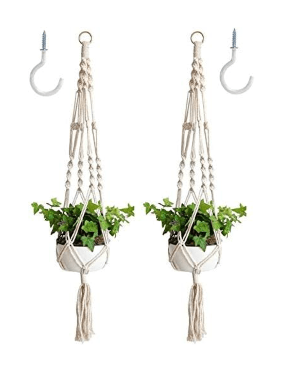 Supports pour plantes en corde de coton tress\u00e9e \u00e0 suspendre \u00e0 vendre sur Amazon Canada.
