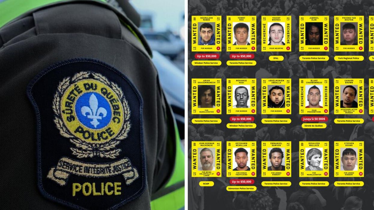 Sûreté du Québec. Droite : Programme Bolo.