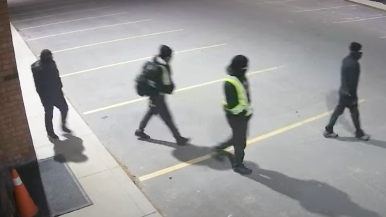 Surveillance footage from the jewelry store robbery.