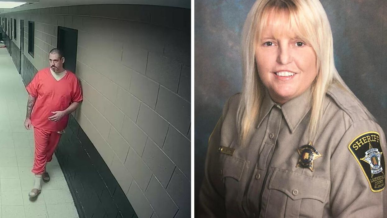 Surveillance footage of Casey White. Right: Vicky White.