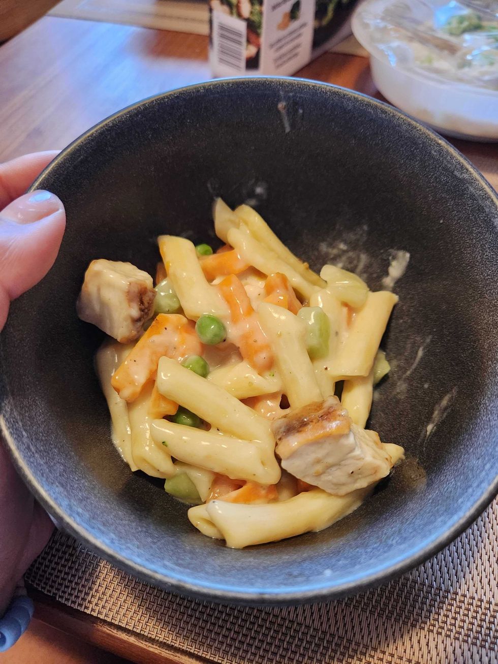 Swanson Alfredo Chicken Skillet Meal Family Size, $12.28 for 1.19 kilograms.