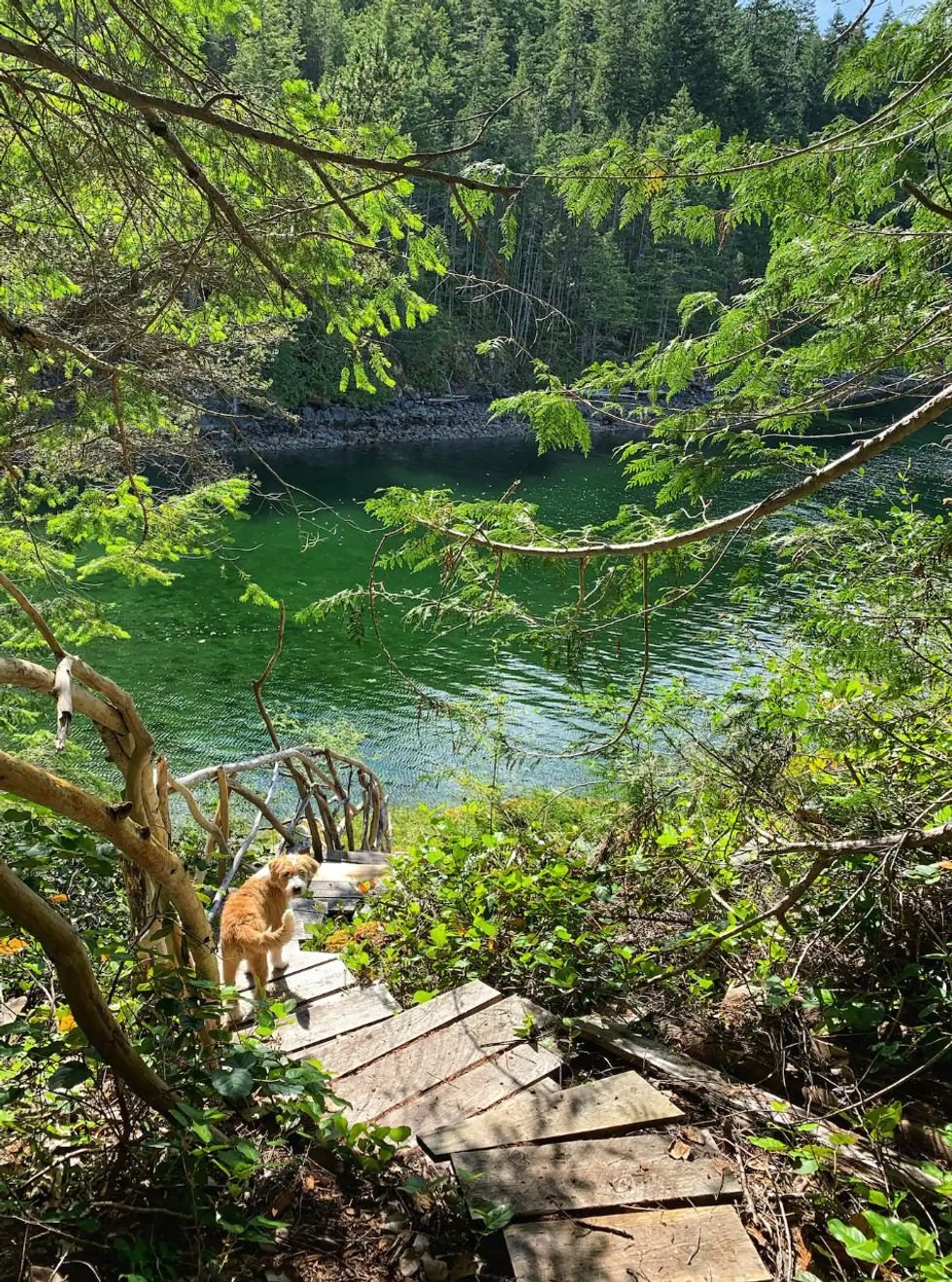 Swimming spot on the island.