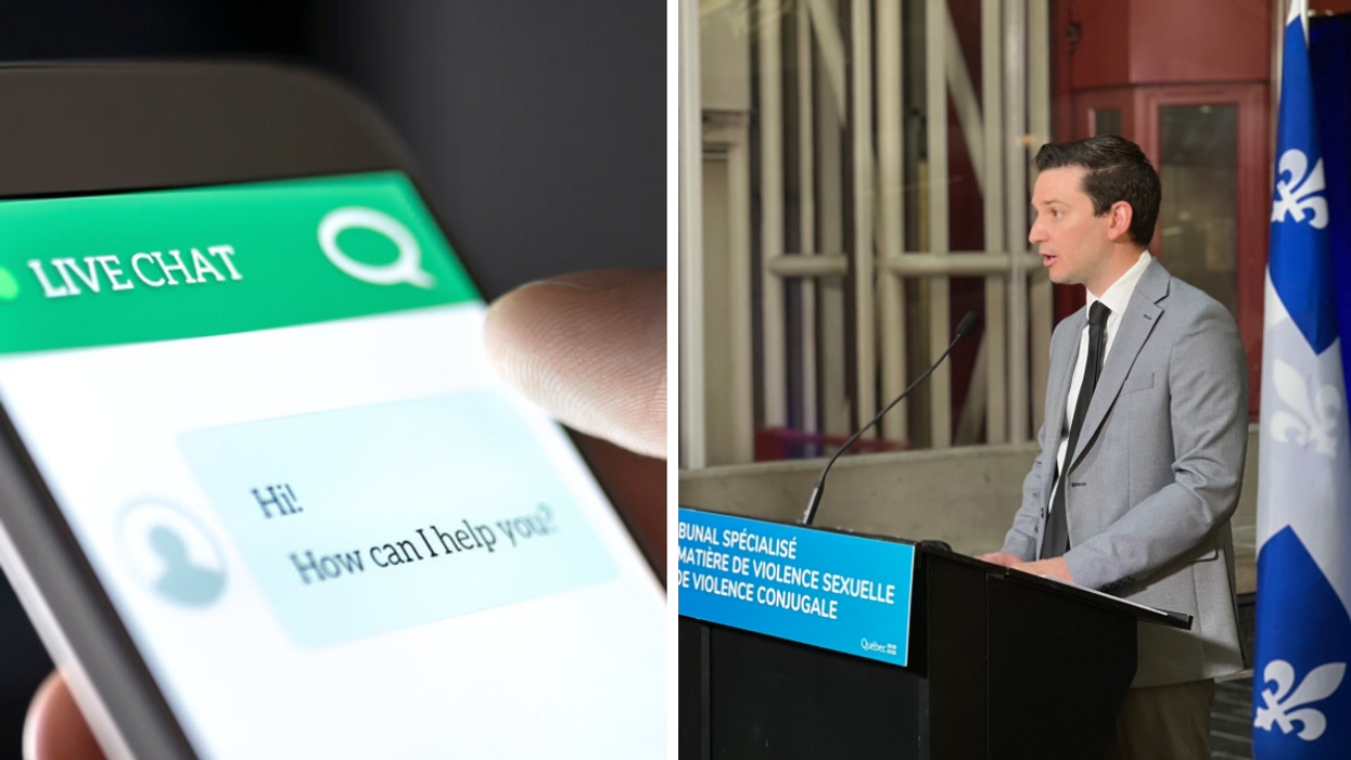 Système en ligne pour recevoir de l'aide sur un téléphone cellulaire. Simon Jolie-Barrette, ministre de la Justice.