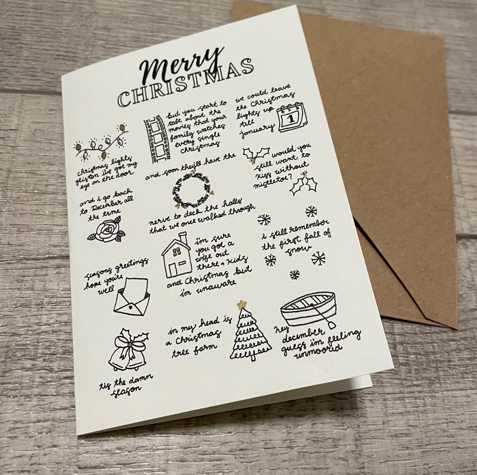 T Swift Christmas Card on Etsy Canada.