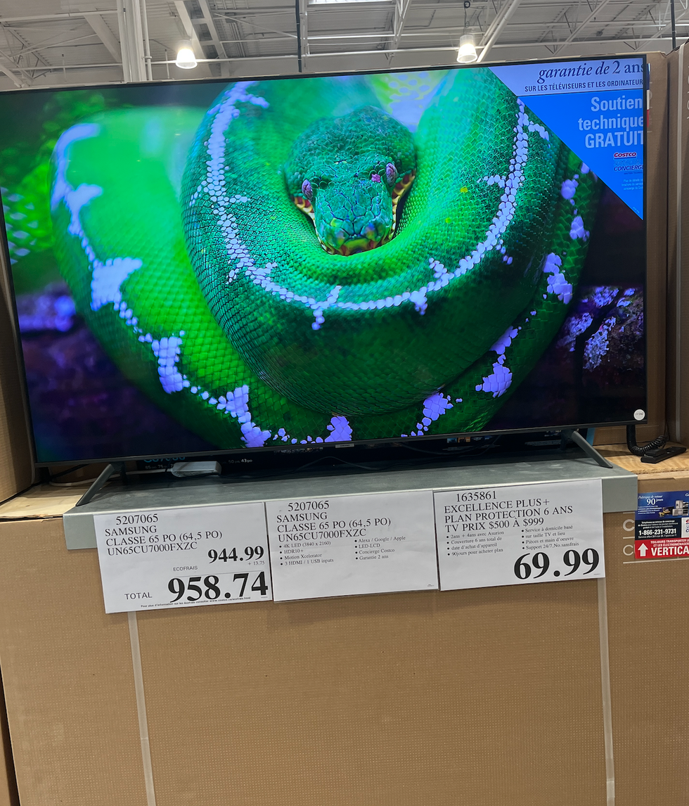 T\u00e9l\u00e9vision Samsung au Costco.