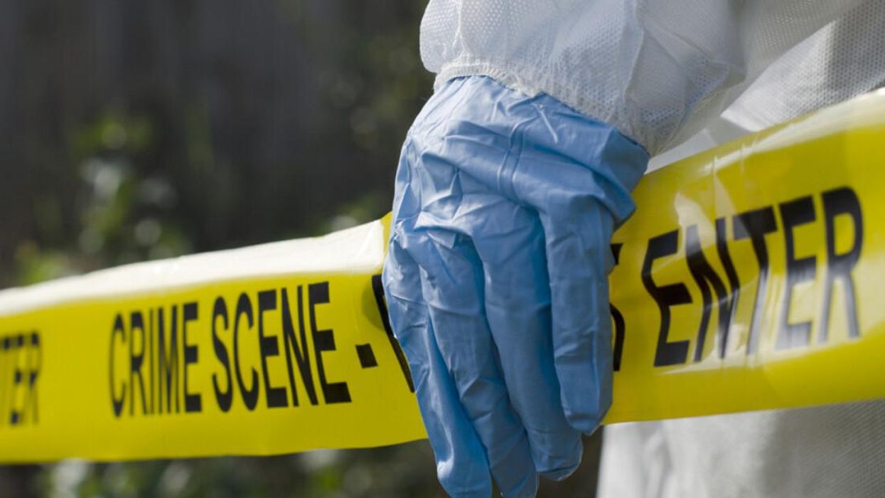 Tape at a crime scene.