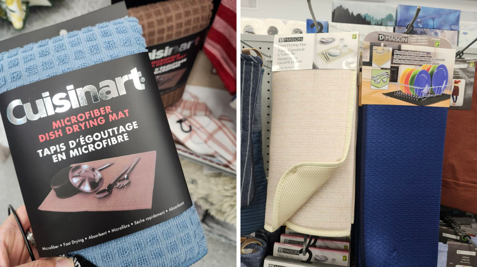 Tapis \u00e9gouttoir de vaisselle.