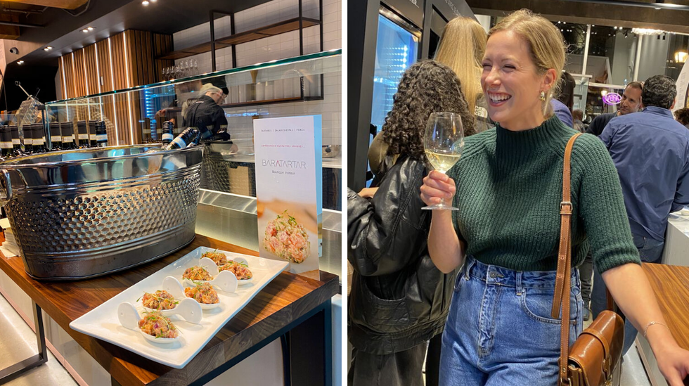 Tartares. Droite : Fran\u00e7oise Goulet-Pelletier au Baratartar.