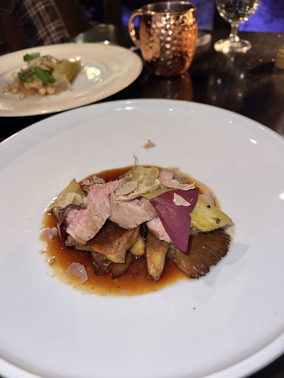 Tasting menu at the Elora Mill.