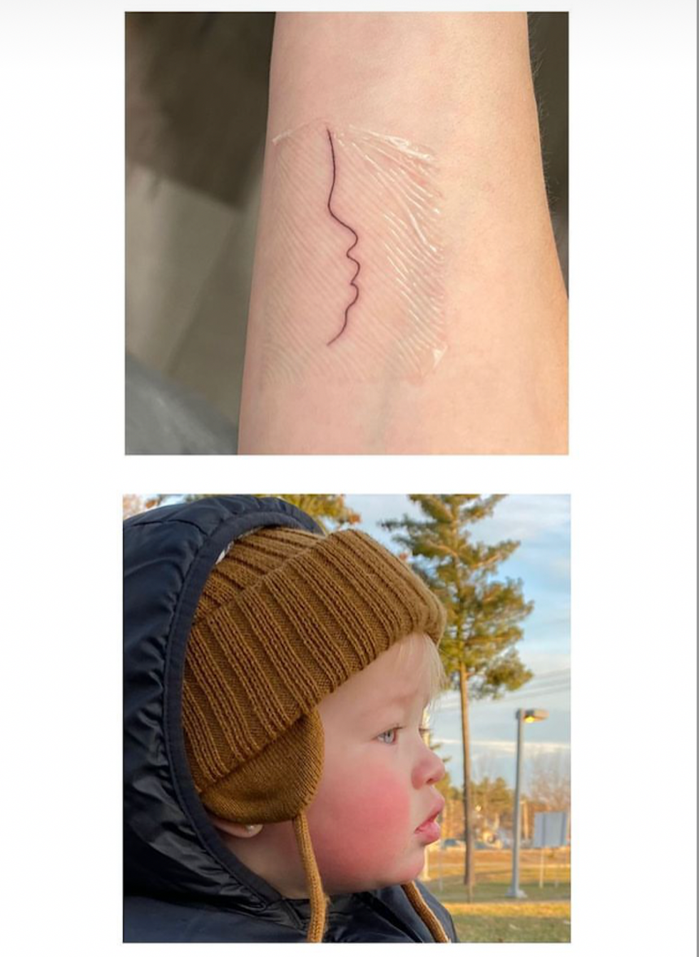 Tatouage du profil de Billie Lou.