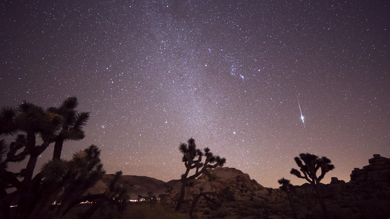 Taurids meteor shower in California.