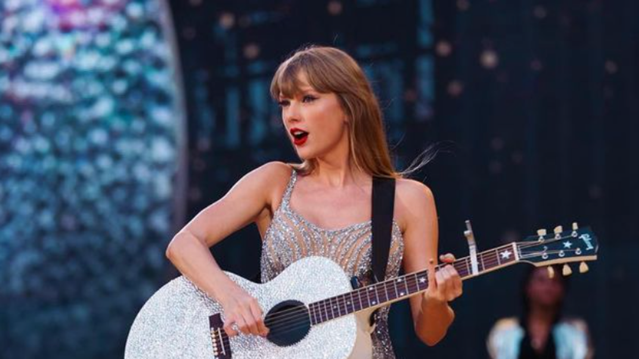 Taylor Swift performing during her Eras Tour.