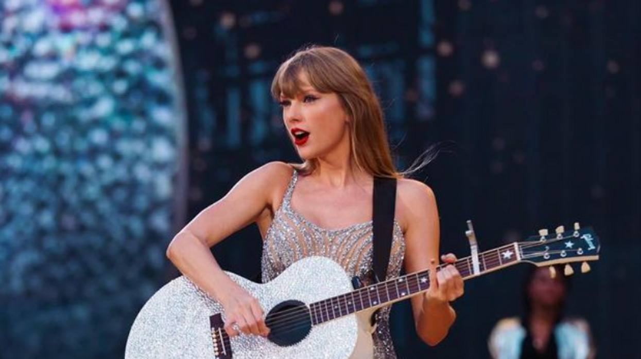 Taylor Swift performing during her Eras Tour.