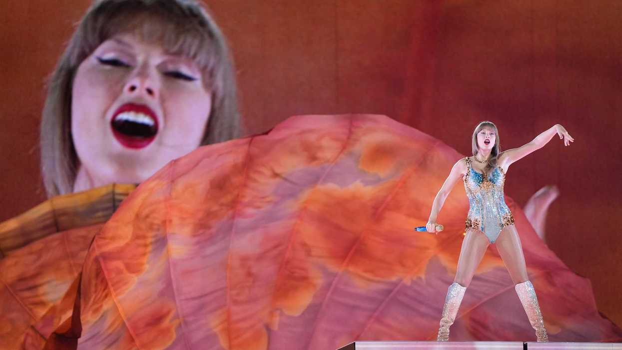 Taylor Swift performs during the Eras Tour concert.