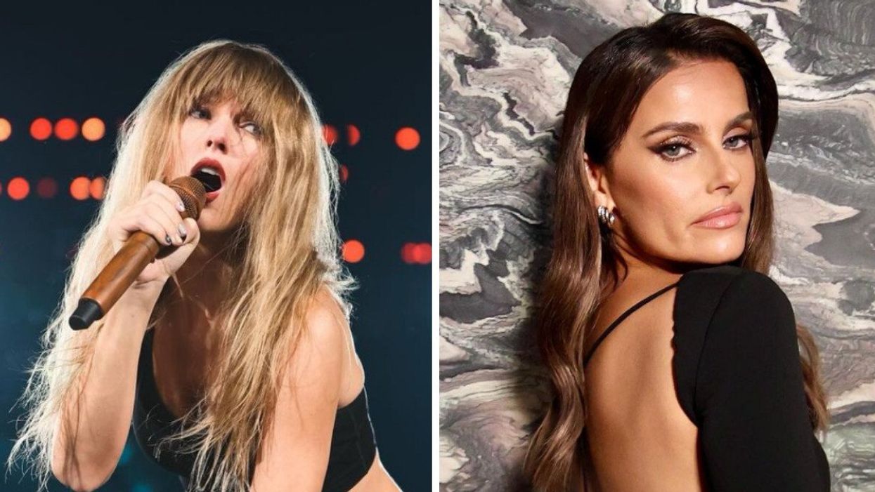 Taylor Swift. Right: Nelly Furtado.