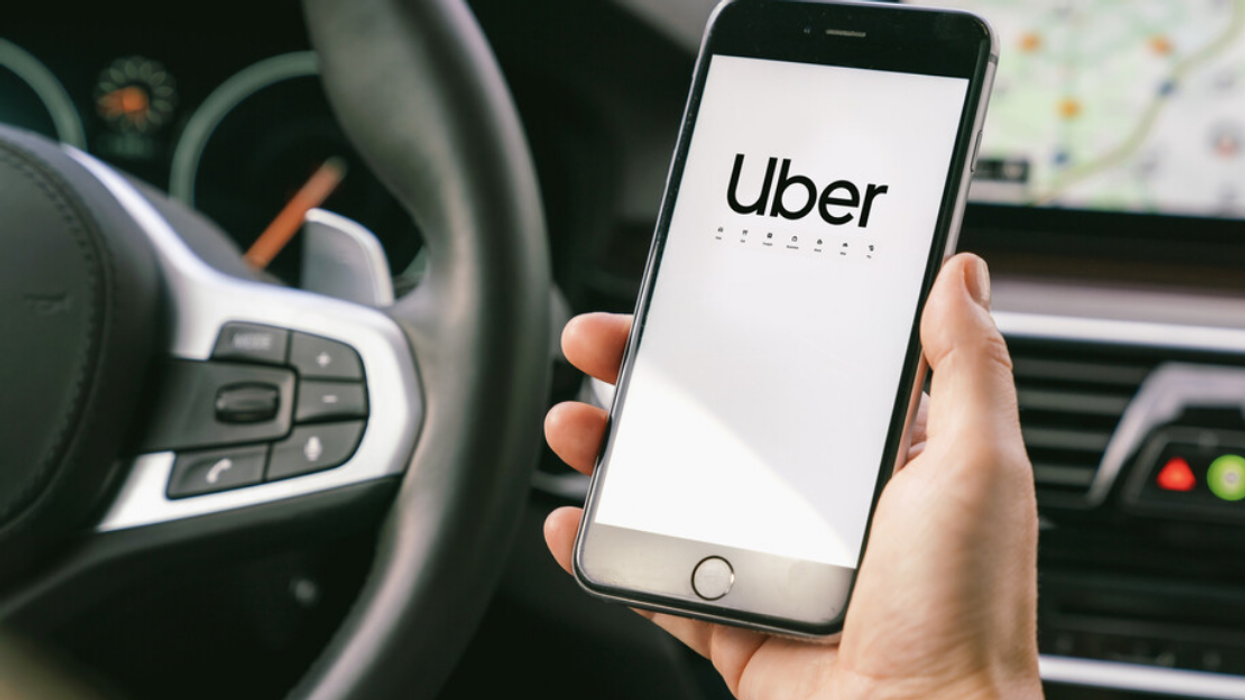 Téléphone cellulaire avec Uber.