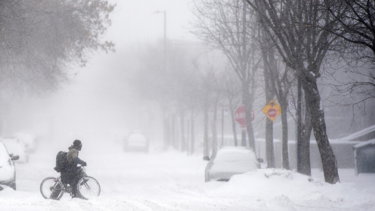 Tempête de neige au Québec.