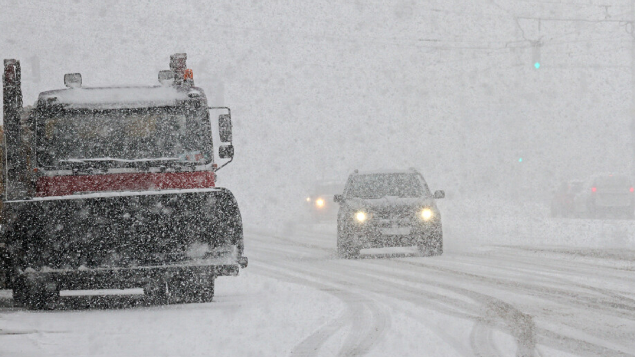 Tempête sur la route.