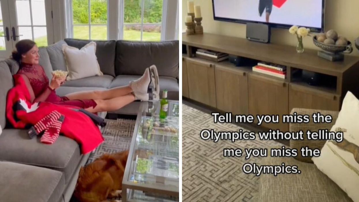 Tessa Virtue Watched The Olympics In Her Gold Medal Outfit & Skates