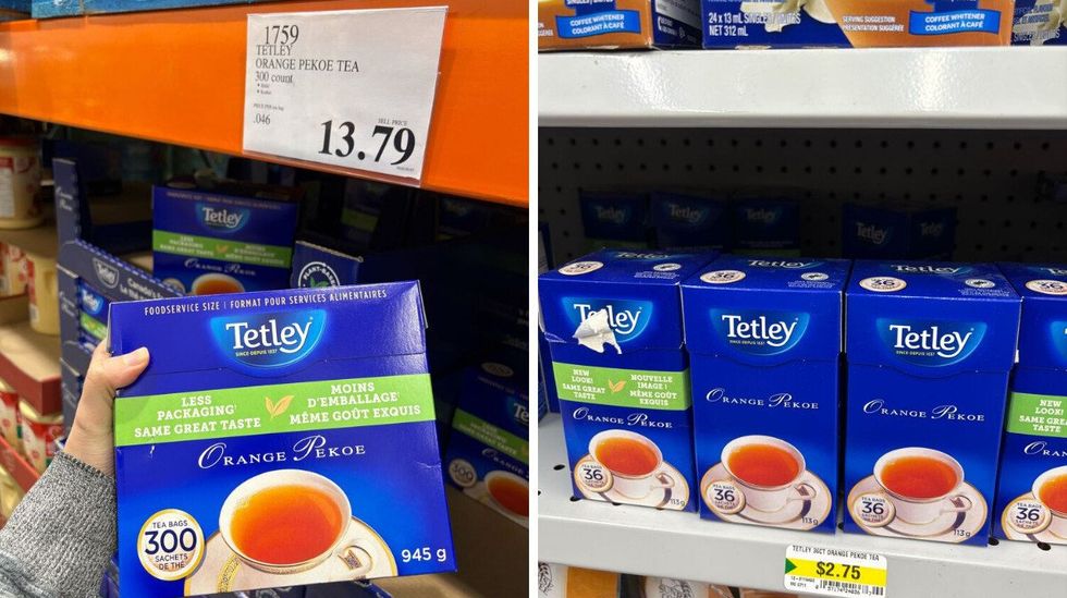 tetley orange pekoe tea at costco and dollarama