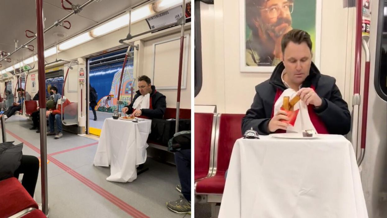 That Guy Who Ate French Toast On The TTC All Week Finally Had Something Else Delicious For Breakfast