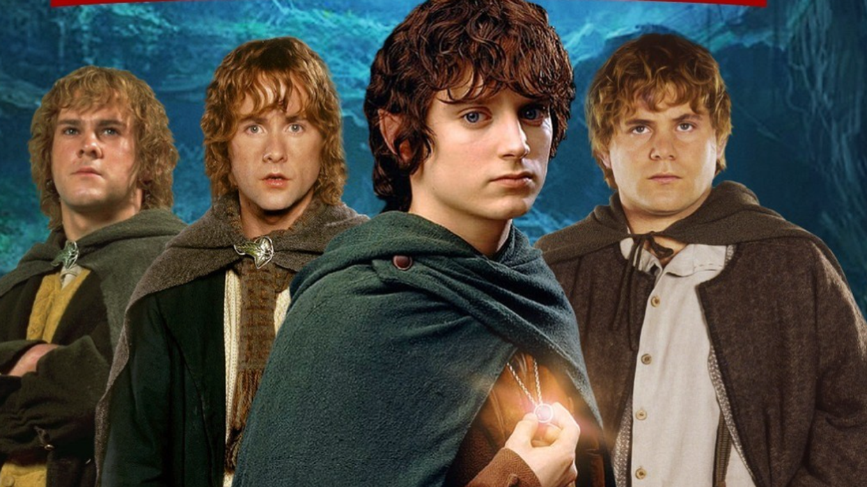 The 4 hobbits from the iconic 'Lord Of The Rings' franchise