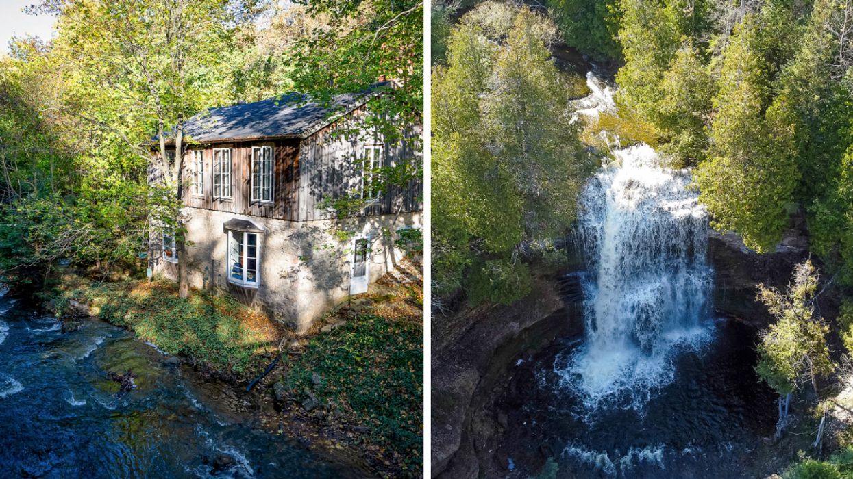 The $6.9M Ontario home. Right: Lavender Falls.