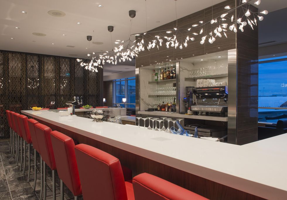 The Air Canada Maple Leaf Lounge in Vancouver.