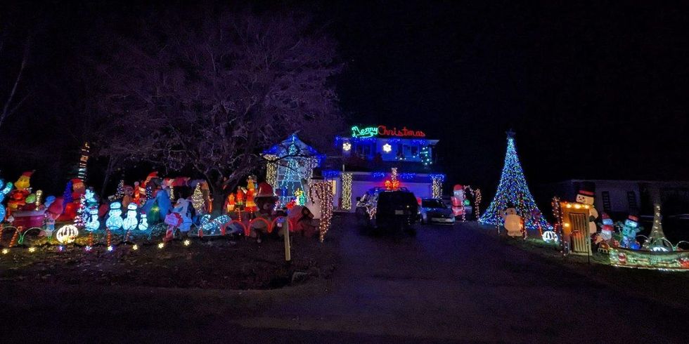 The Albertini family's holiday lights display