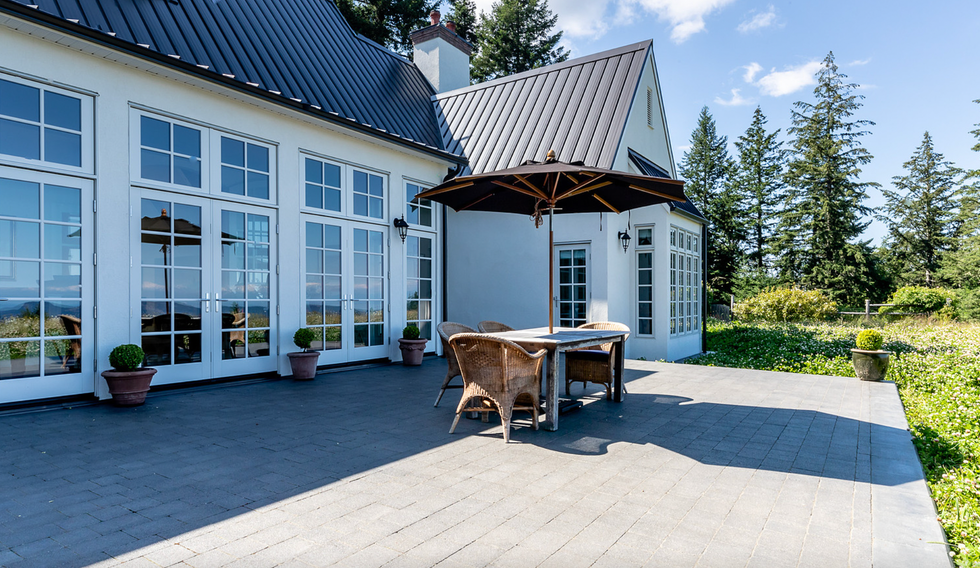 The backyard area of the main home.\u200b