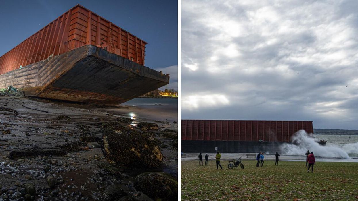 The Barge Stuck On Vancouver's Seawall Now Has Its Own Twitter Account & We're Crying
