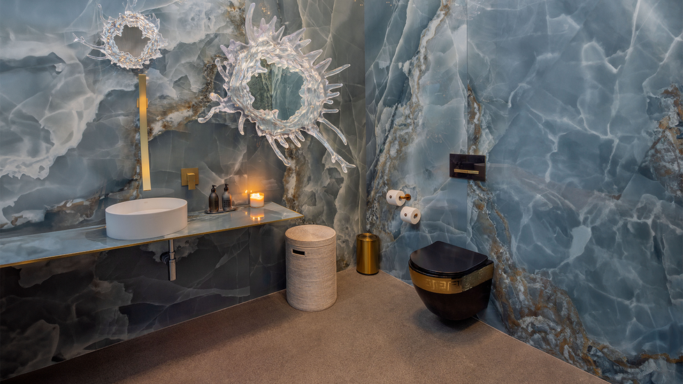 The bathroom at DaNico restaurant in Toronto.