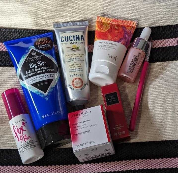 The beauty products I used for date night.