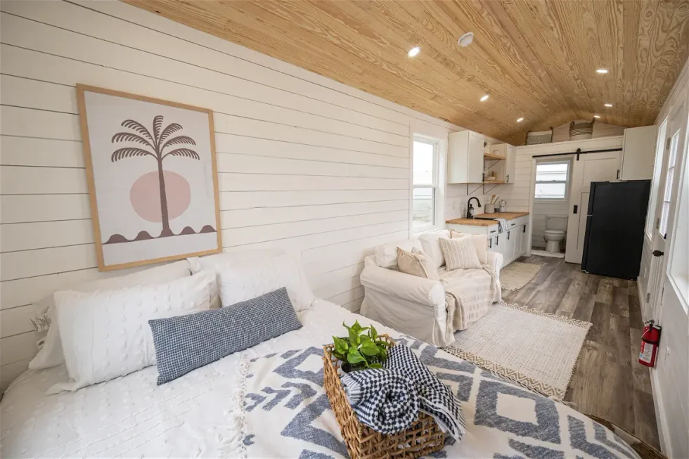 The bedroom and living area.