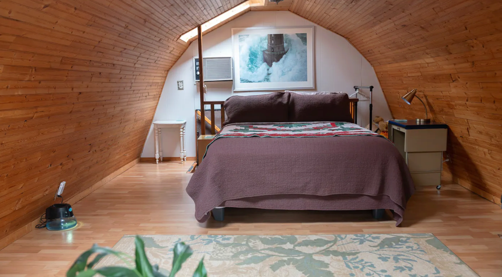 The bedroom in Peaceful Paradise Barn.